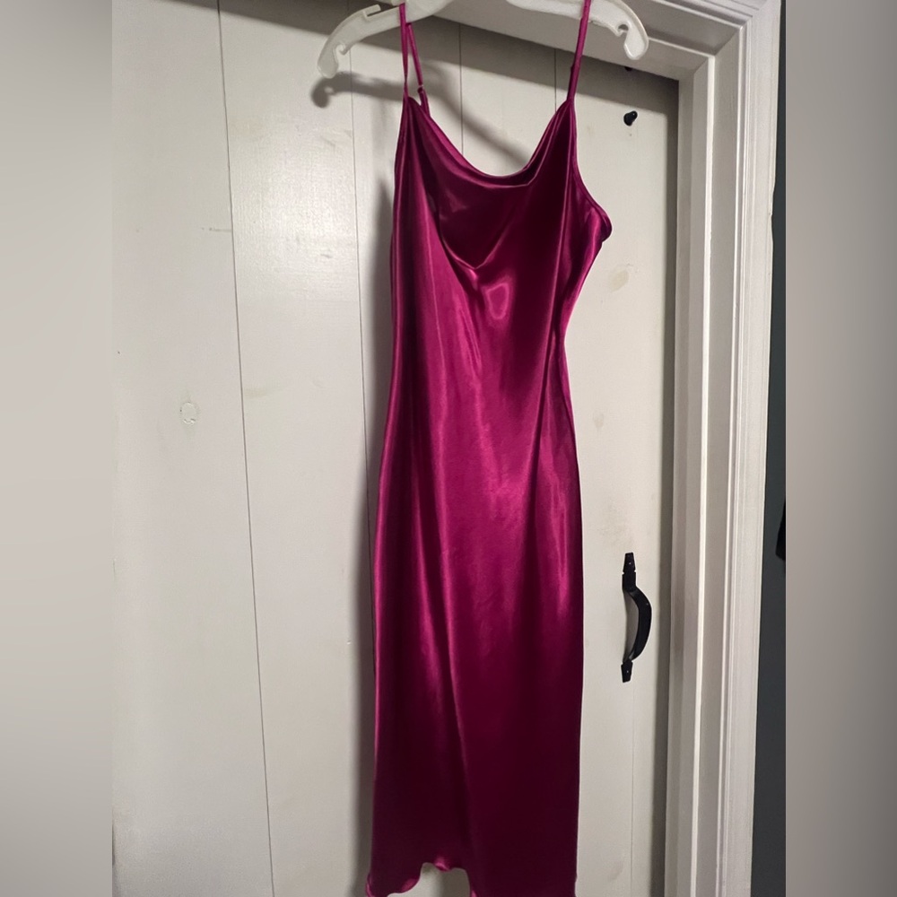 Bebe fuchsia slip dress size small